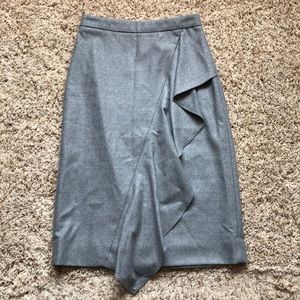 Grey jcrew pencil skirt